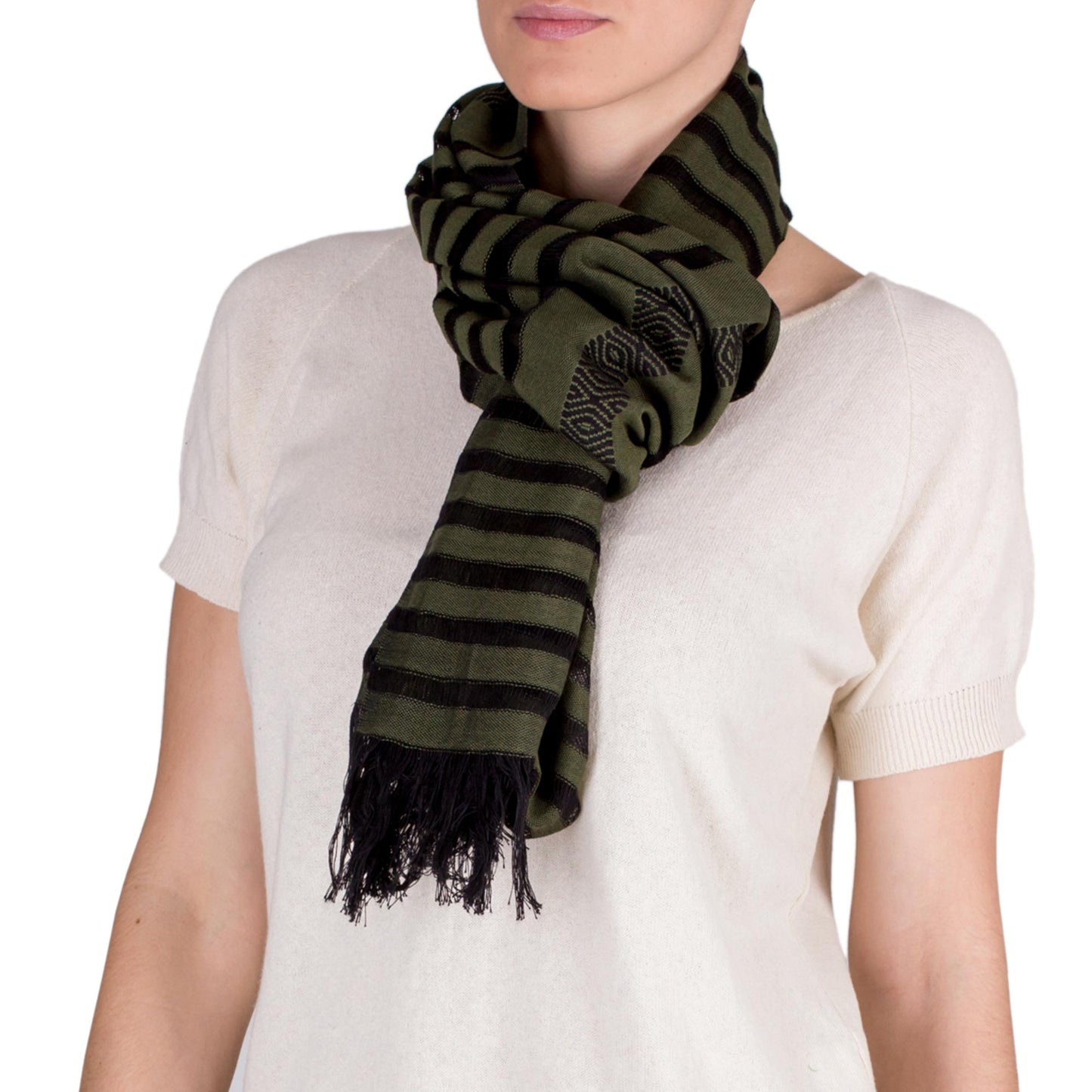 Jade Totonicapan Diamonds Cotton scarf