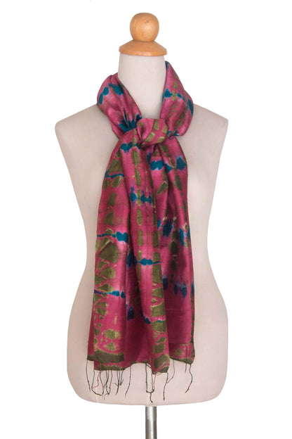 Orchid Illusion Silk Scarf