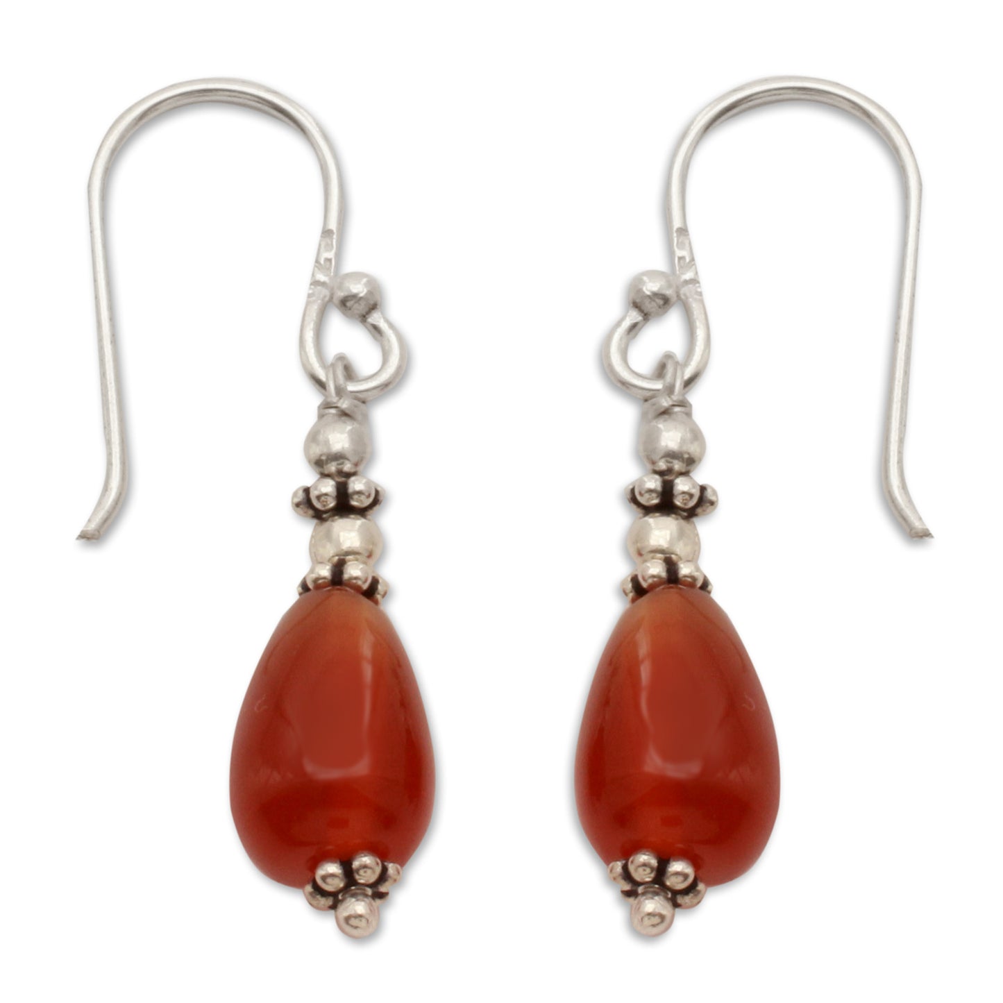 Fire Silver Dangle Earrings