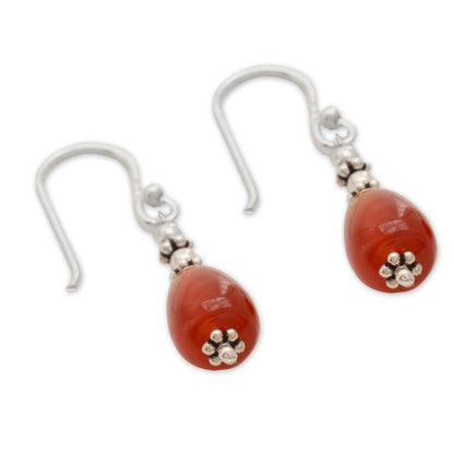 Fire Silver Dangle Earrings