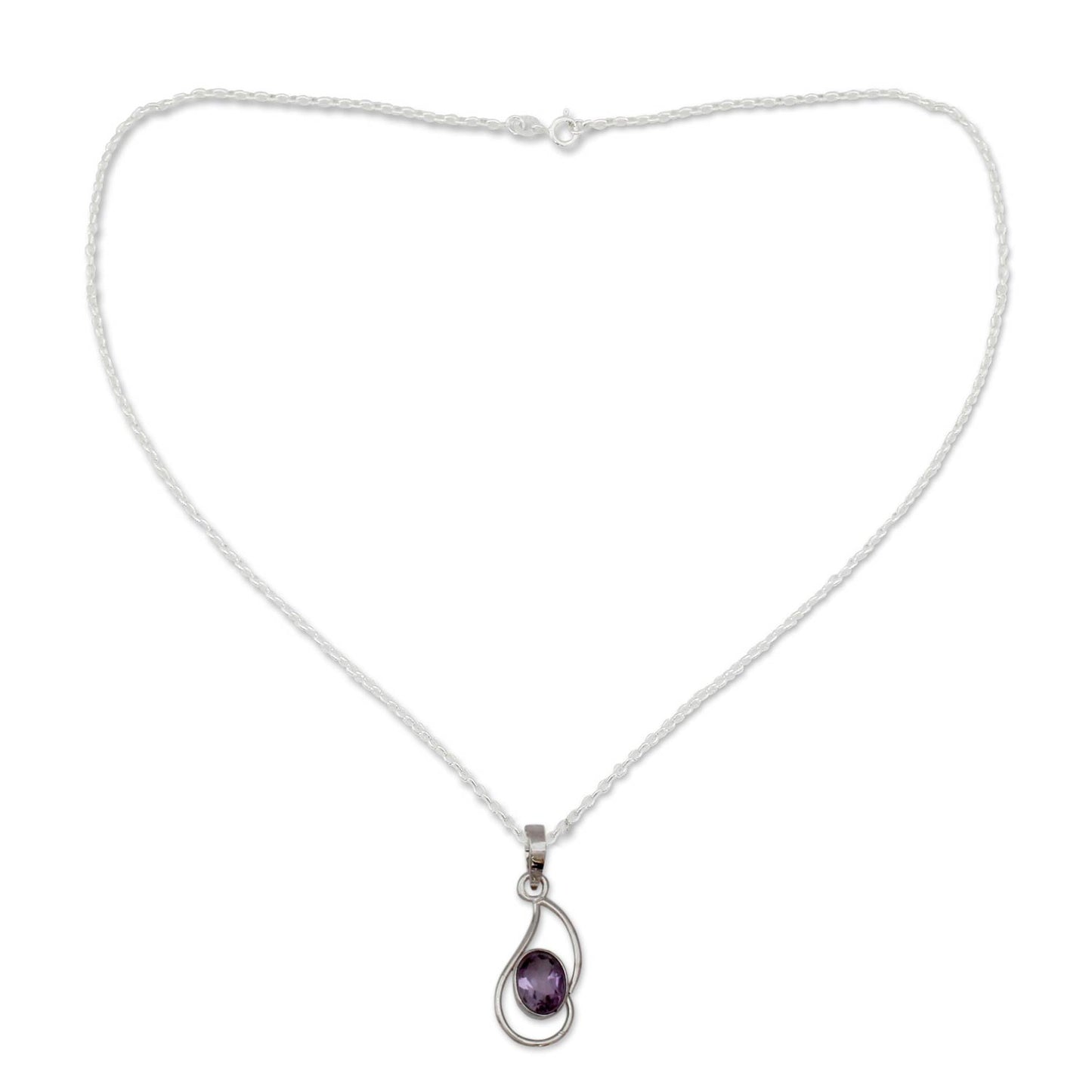 Hindu Sonnet Amethyst pendant necklace