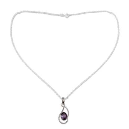 Hindu Sonnet Amethyst pendant necklace