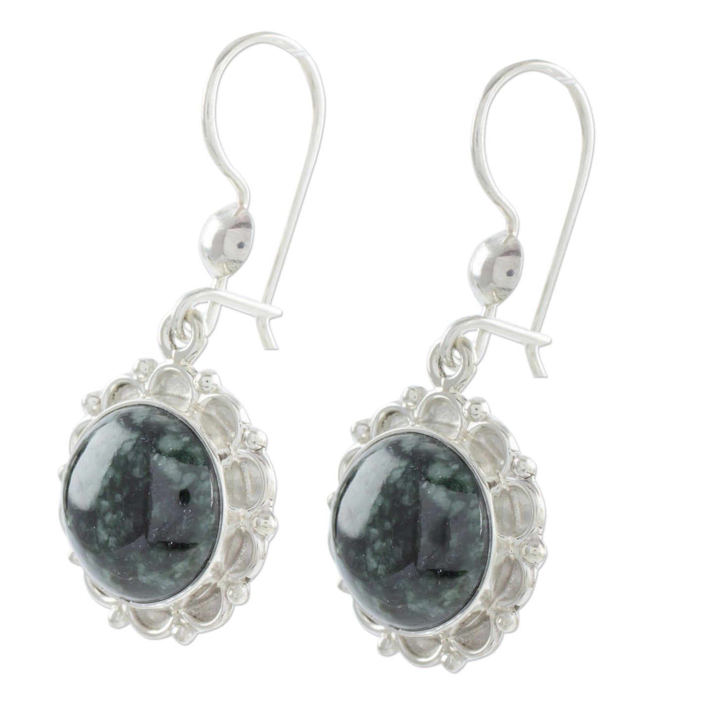 Dark Forest Princess Jade dangle earrings