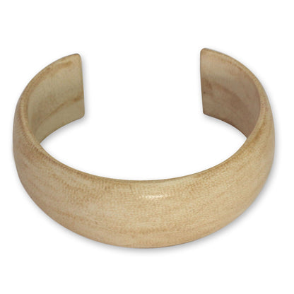 Annula in Beige Hand Made Leather Cuff Bracelet