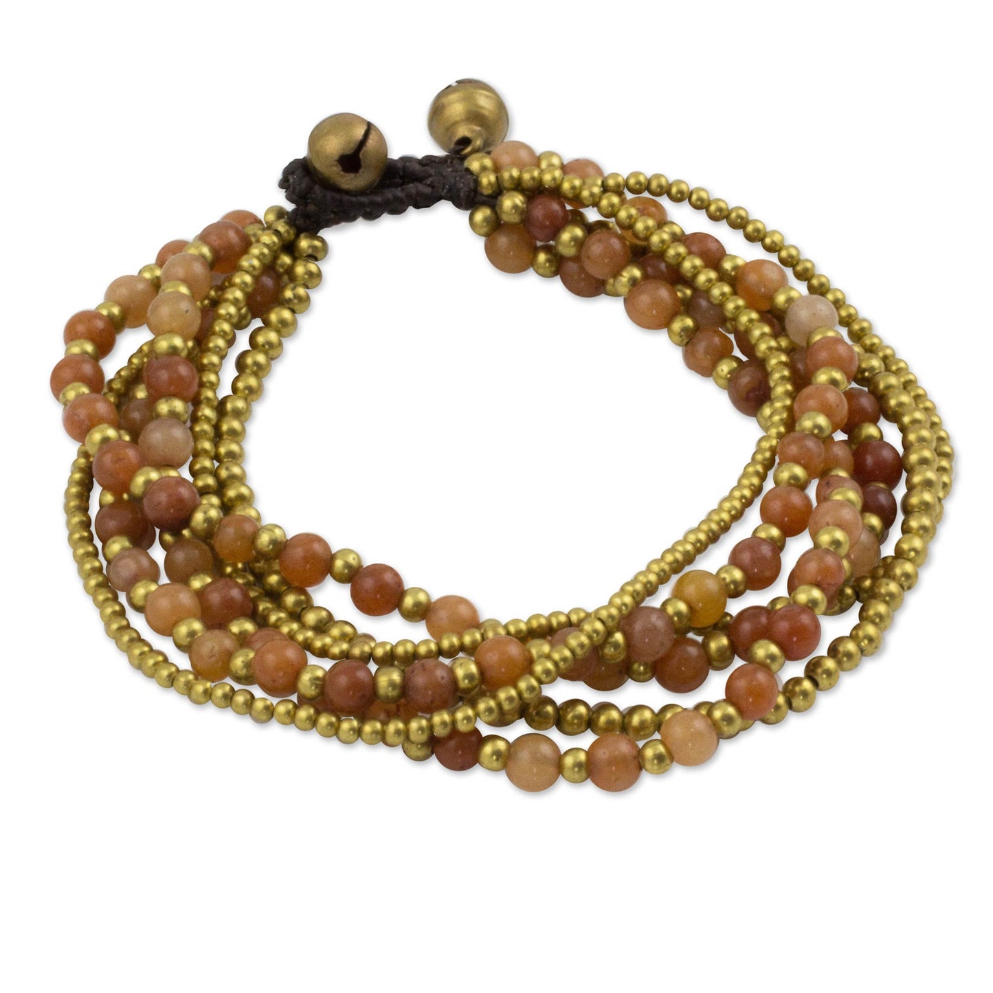 Sunrise Joy Brass Beaded Quartz Bracelet