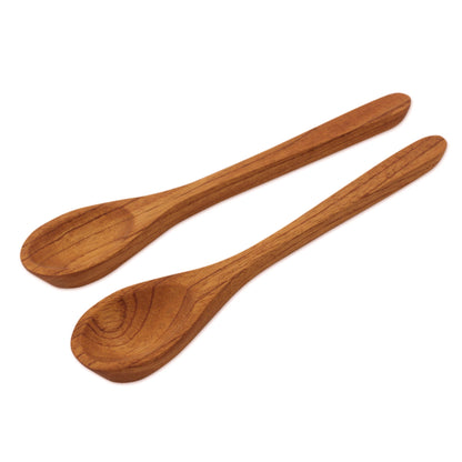 Natural Cuisine Cedar Wood Serving Spoons