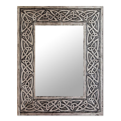 Continuity Leather mirror