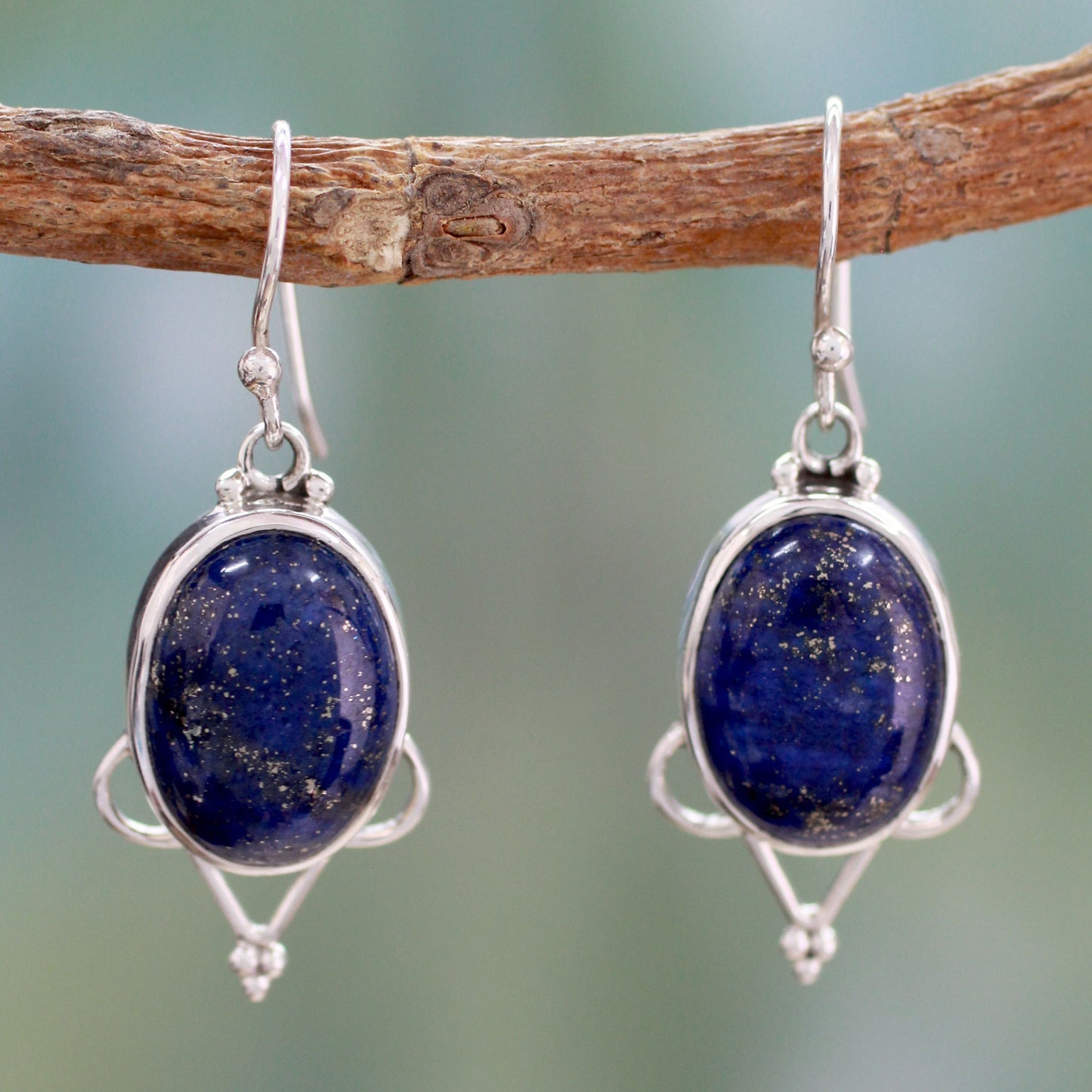 Midnight Constellations Lapis lazuli dangle earrings