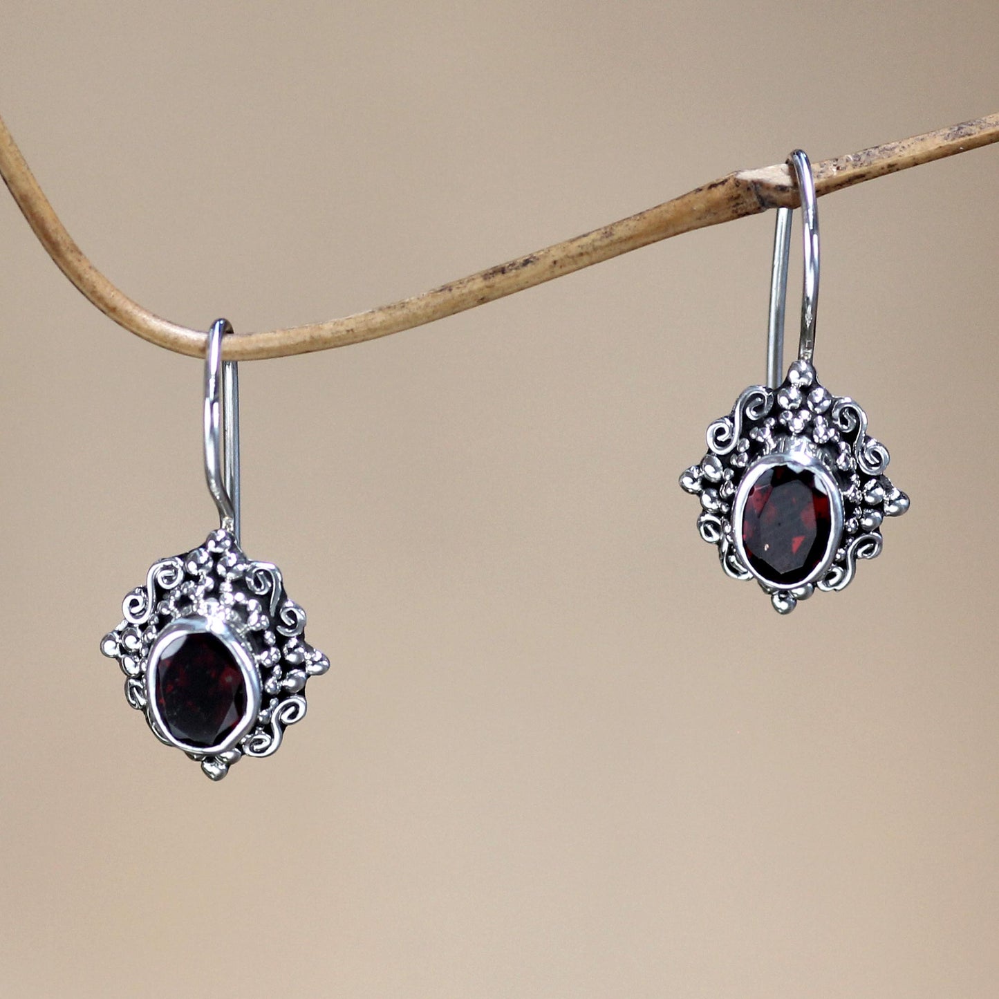 Balinese Elegance Sterling Silver Earrings