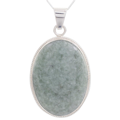 Light Green Mystique Jade Pendant Necklace