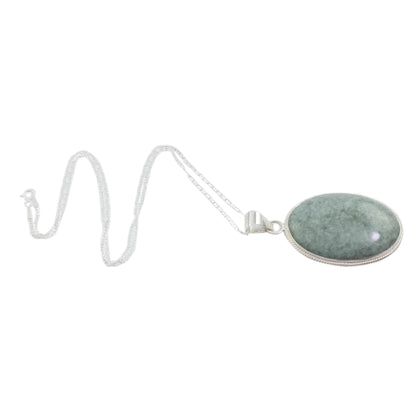 Light Green Mystique Jade Pendant Necklace