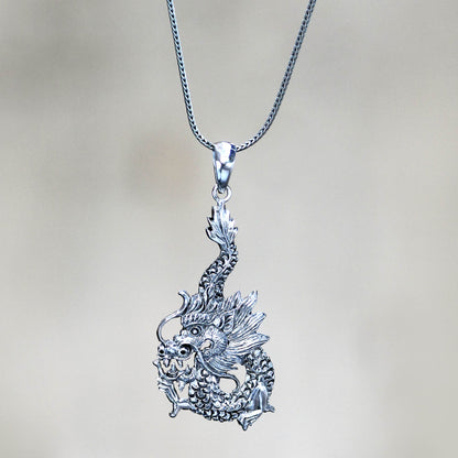 Dragon Splendor Sterling Silver Necklace