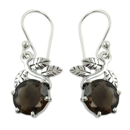 Forbidden Fruit Smoky quartz dangle earrings