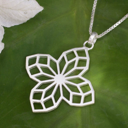 Blossoming Star Sterling Silver Necklace Handmade Jewelry