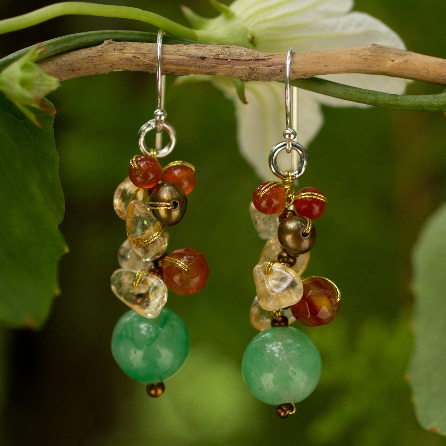 Lovely Lemon Lime Beaded Earrings