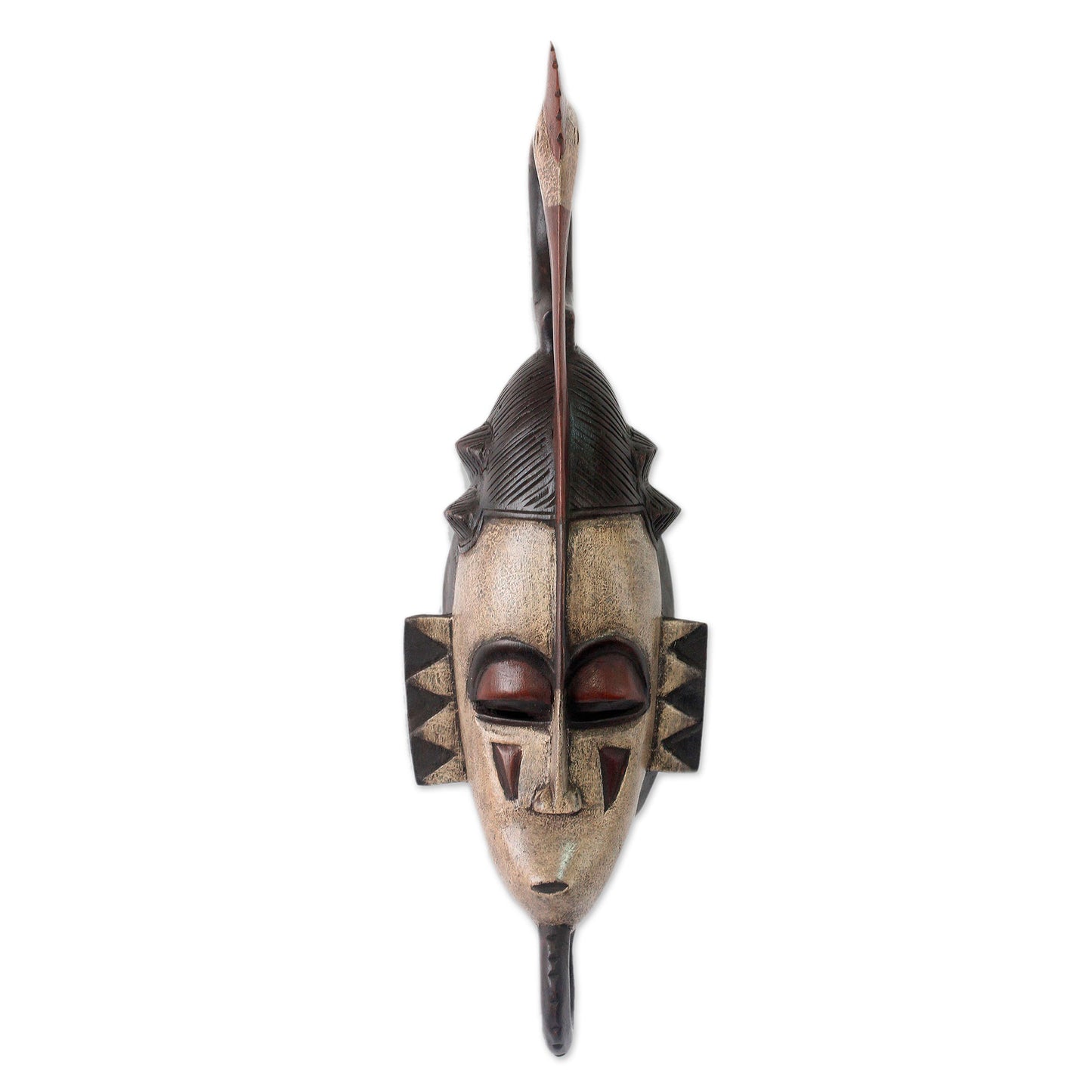 Ivoirian Avian Grace Hand Carved Guro Tribal African Mask