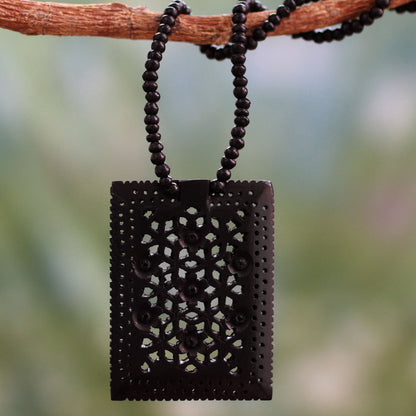 Mughal Mystique Ebony wood necklace