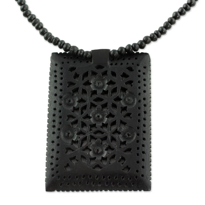 Mughal Mystique Ebony wood necklace