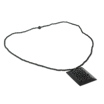 Mughal Mystique Ebony wood necklace