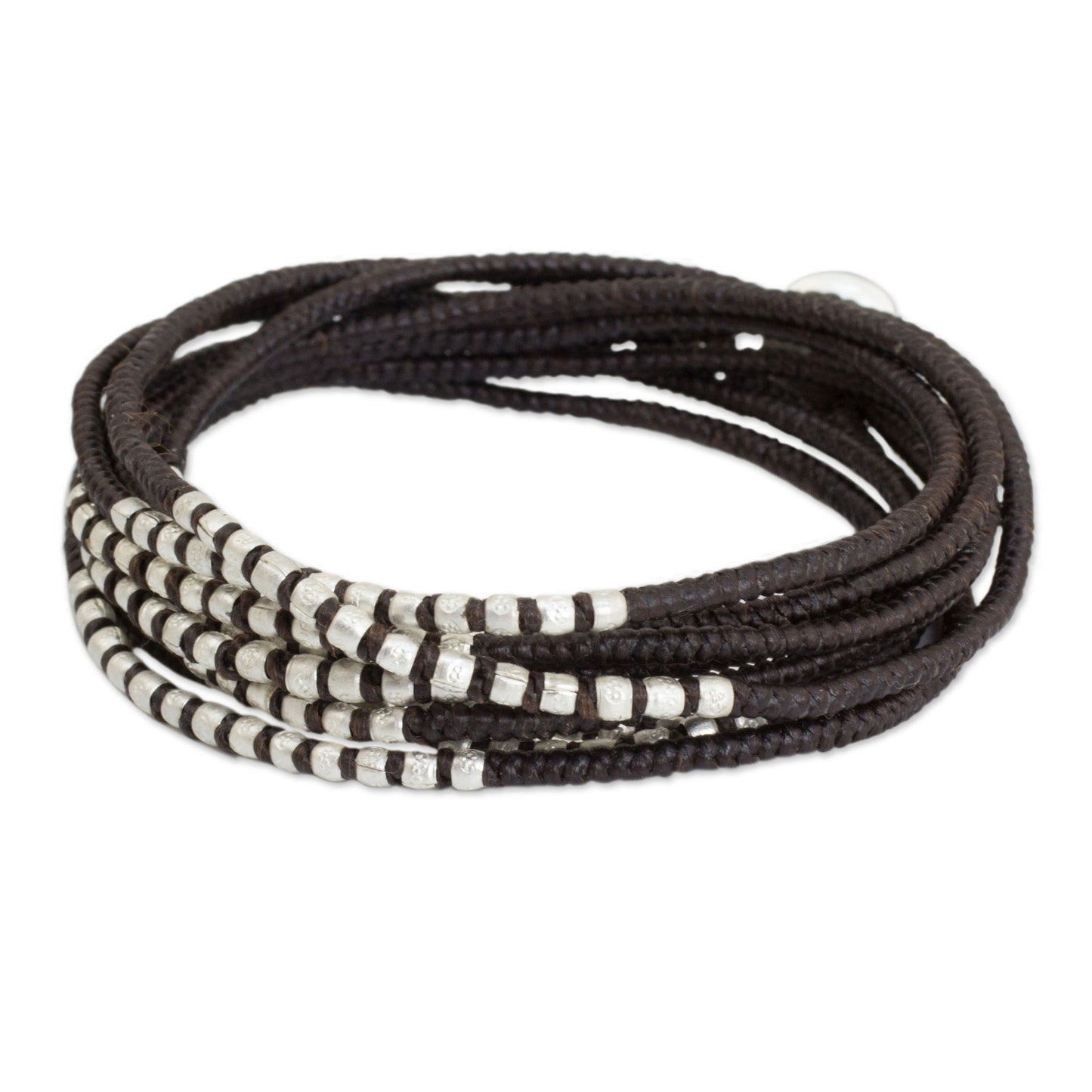 Brown Braided Wrap Bracelet