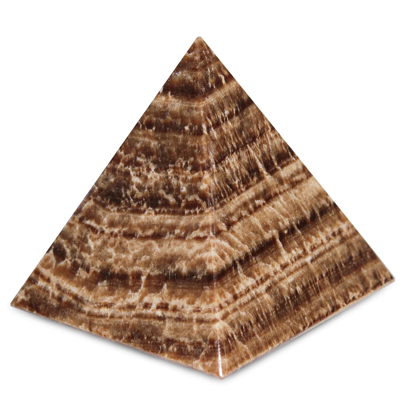 Self-Acceptance Natural Gemstone Pyramid Aragonite Sculpture