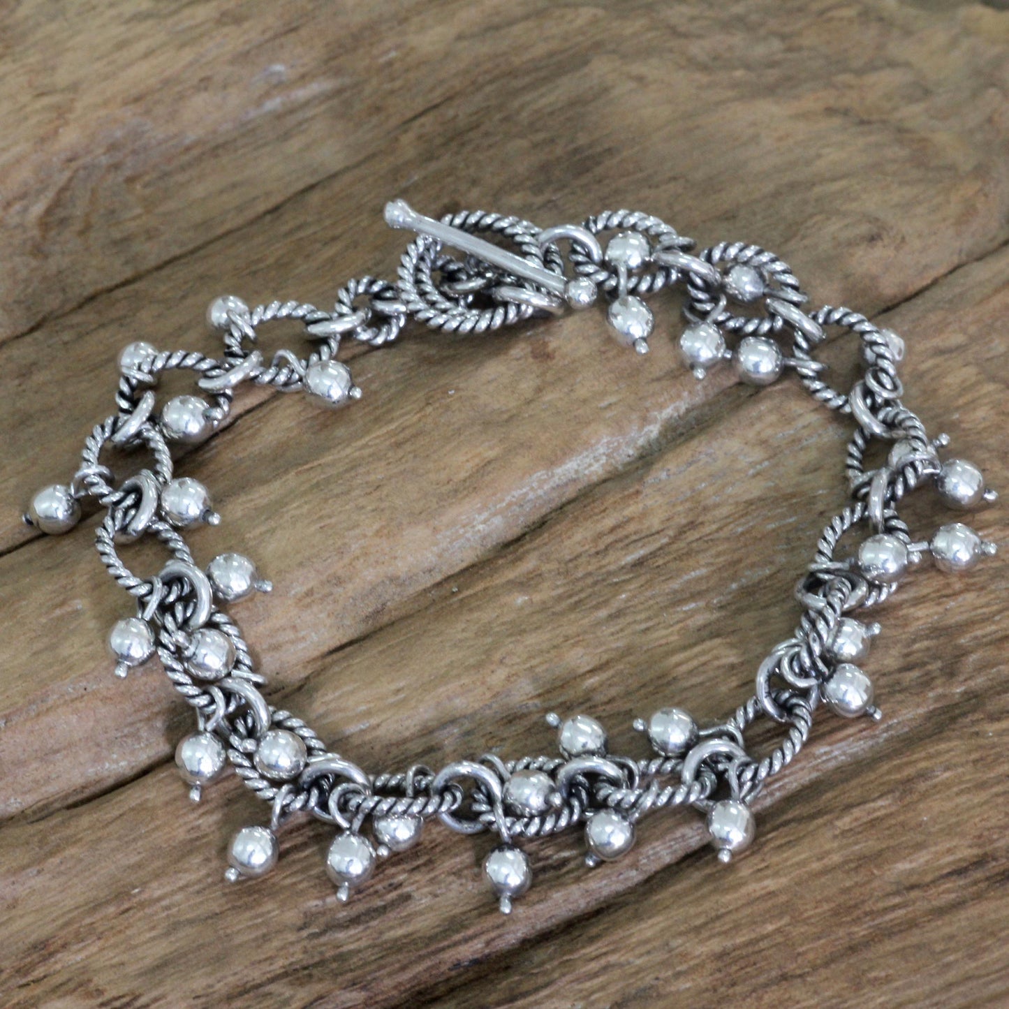 Bright Berries Handmade Balinese Silver Charm Bracelet