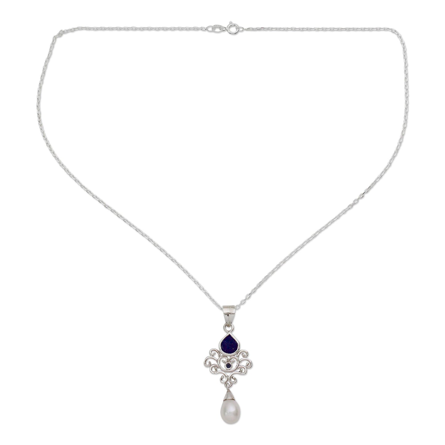 Azure Crown Sterling Silver Necklace