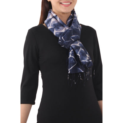 Sapphire Mystique Silk scarf