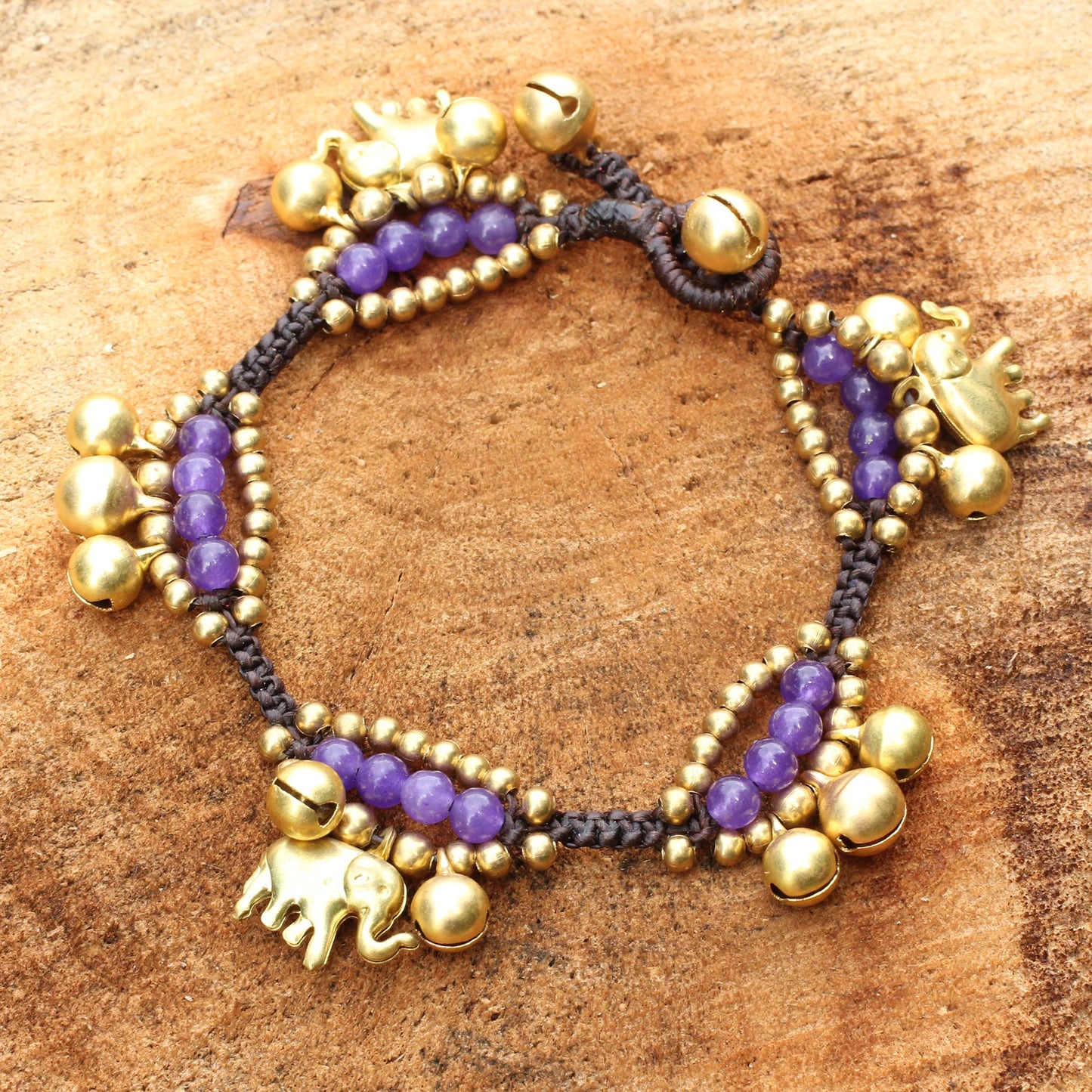 Fortune's Melody Brass Beaded Bracelet