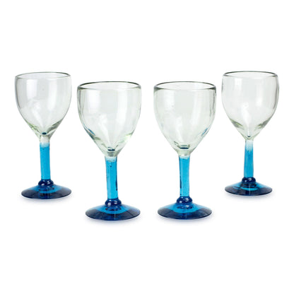 Caribbean Mirage Hand Blown Water Glasses