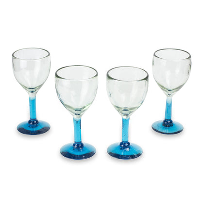 Caribbean Mirage Hand Blown Water Glasses