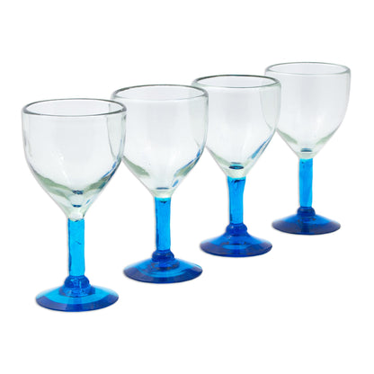 Caribbean Mirage Hand Blown Water Glasses