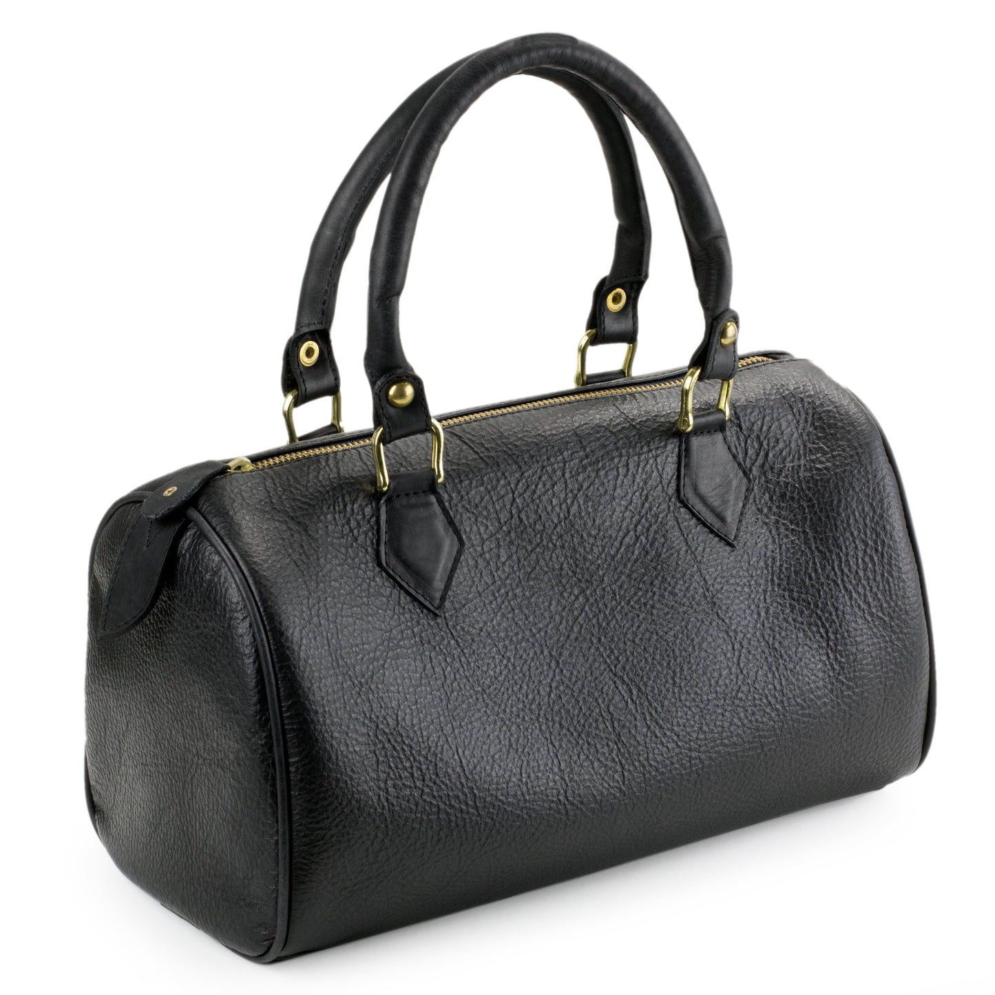 Guadalajara Mexican Black Leather Baguette Handbag