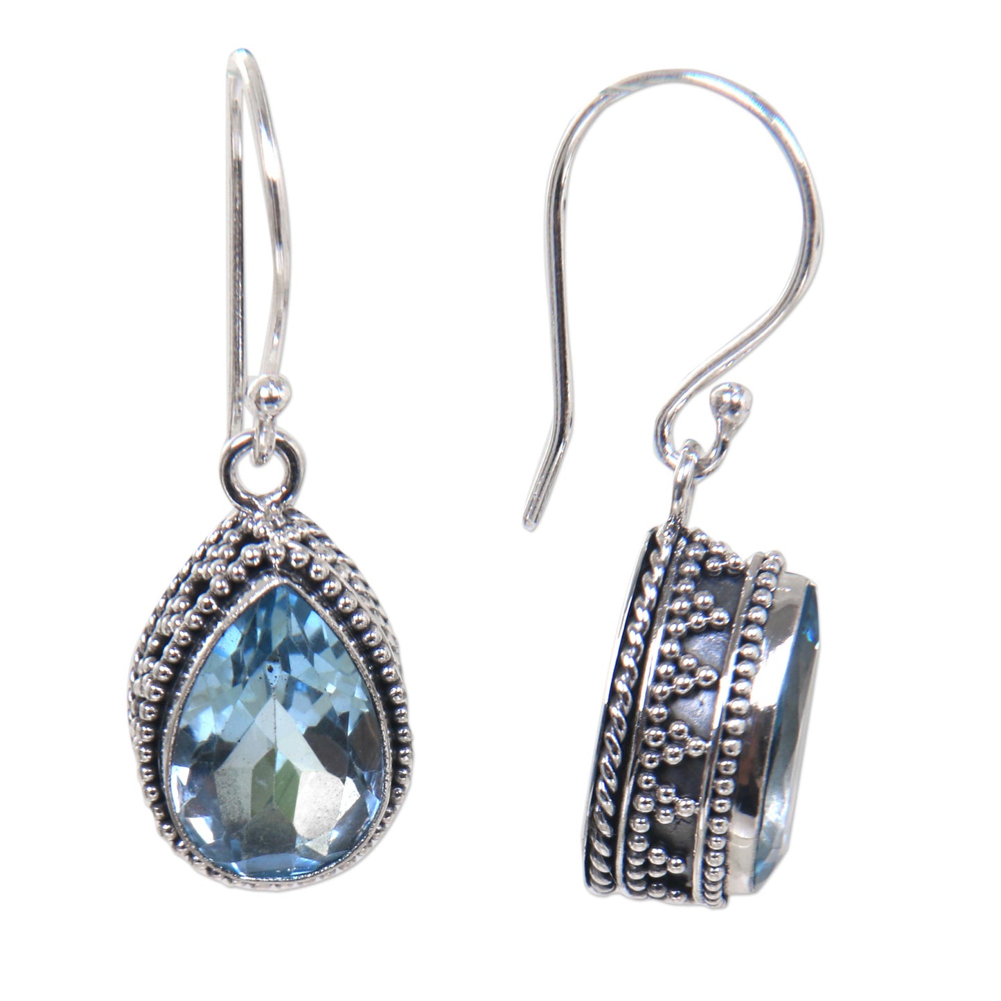 Sparkling Dew Pear Shaped Dangle Earrings