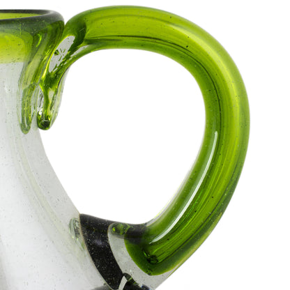 Fresh Lemon Hand Made Pitcher with Ice Chamber Blown Glass Art