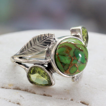 Green Ivy Sterling Silver Cocktail Ring