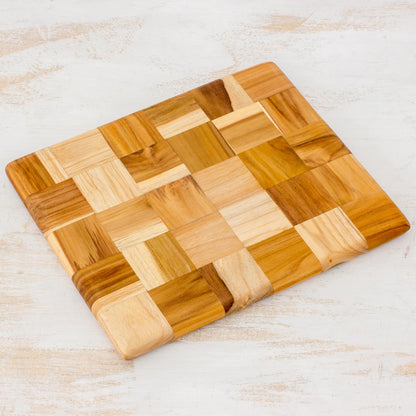 Puzzle Wood Mosaic Cutting Board