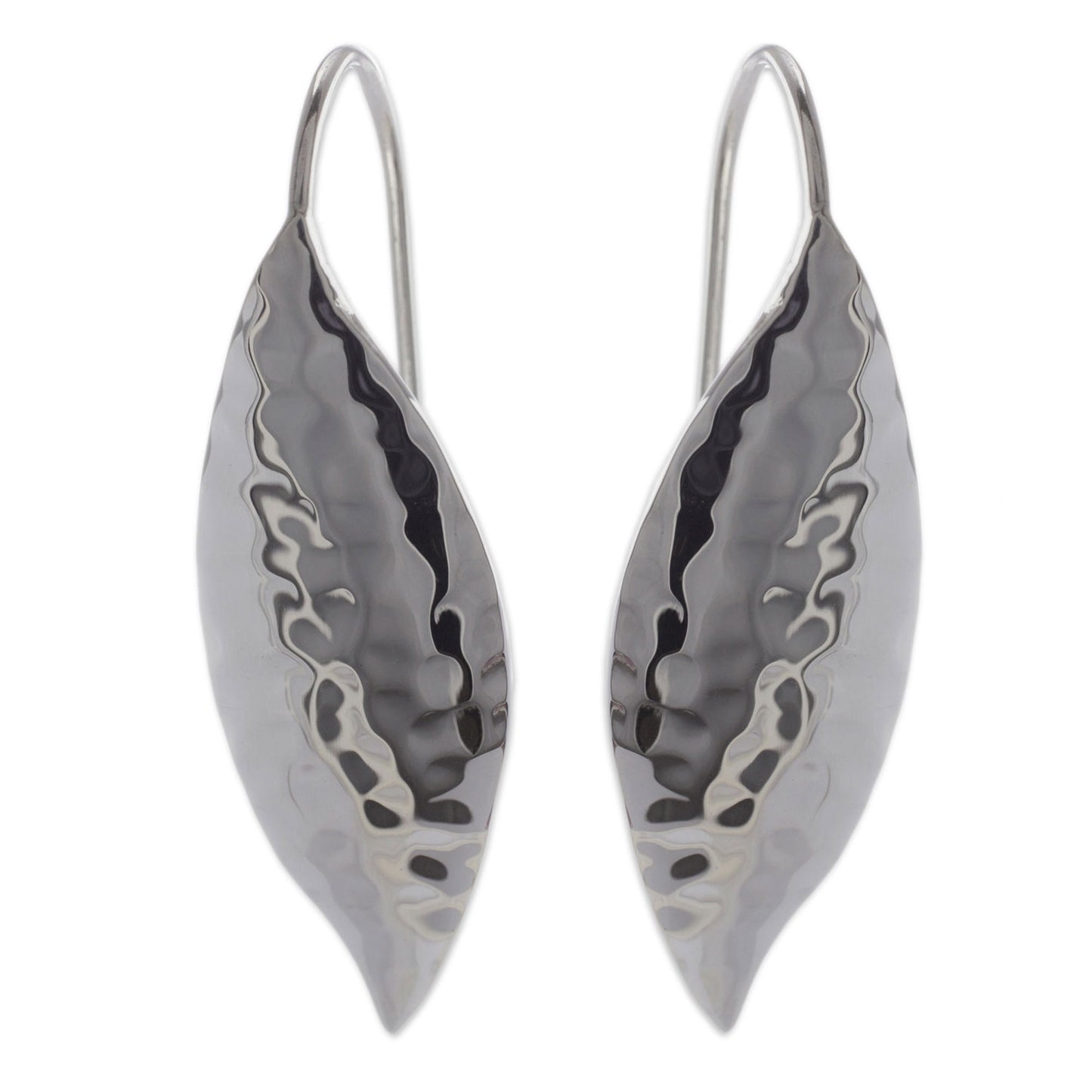 Dewy Leaves Taxco Silver Jewelry Handcrafted Earrings