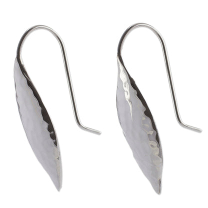 Dewy Leaves Taxco Silver Jewelry Handcrafted Earrings