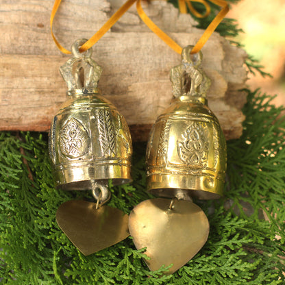 Buddhist Bell Brass Ornament Crafted by Hand (6 Inch)