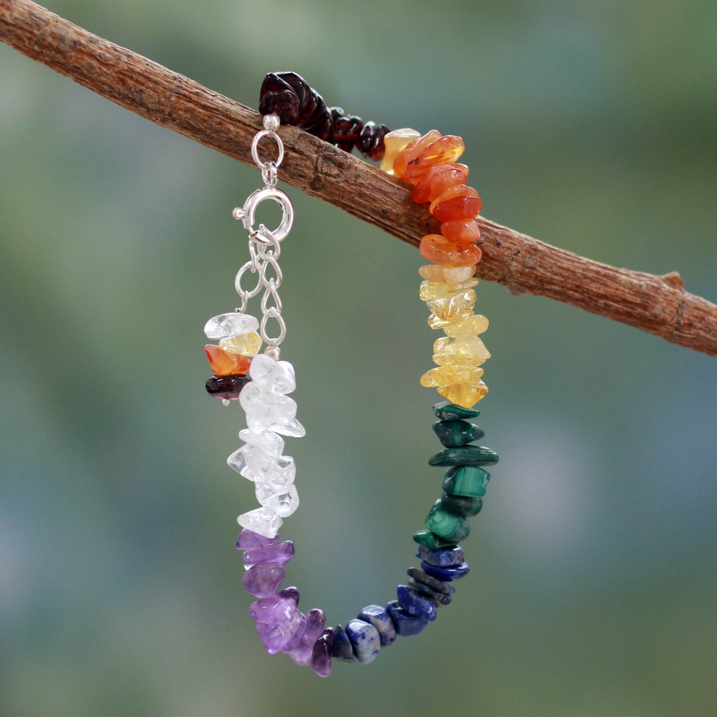 Peaceful Mantra Multi-gemstone Bracelet