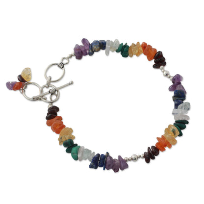 Rite of Peace Handmade Beaded Gemstone Chakra Bracelet