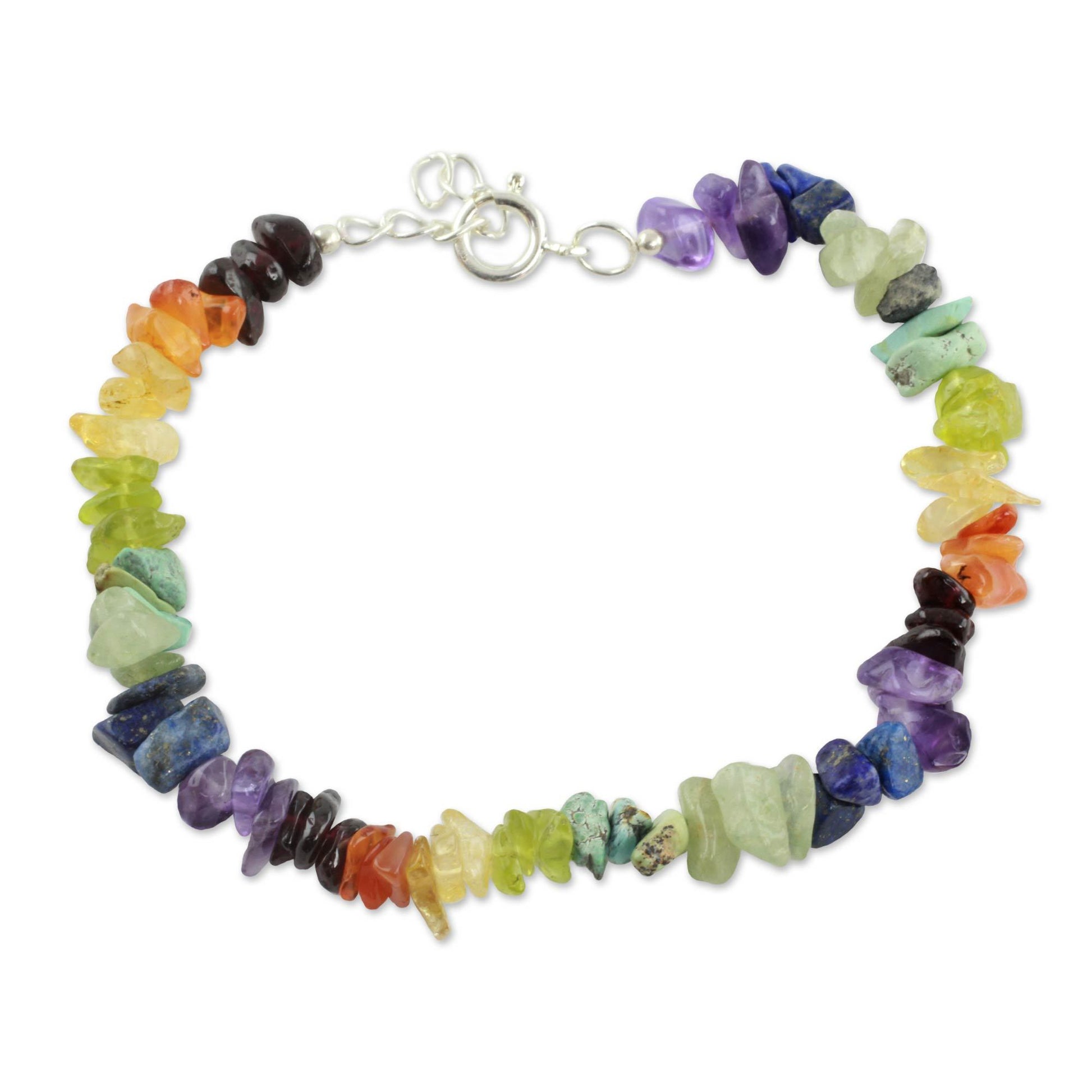 NOVICA Multi-Gem Beaded Chakra Bracelet | GreaterGood