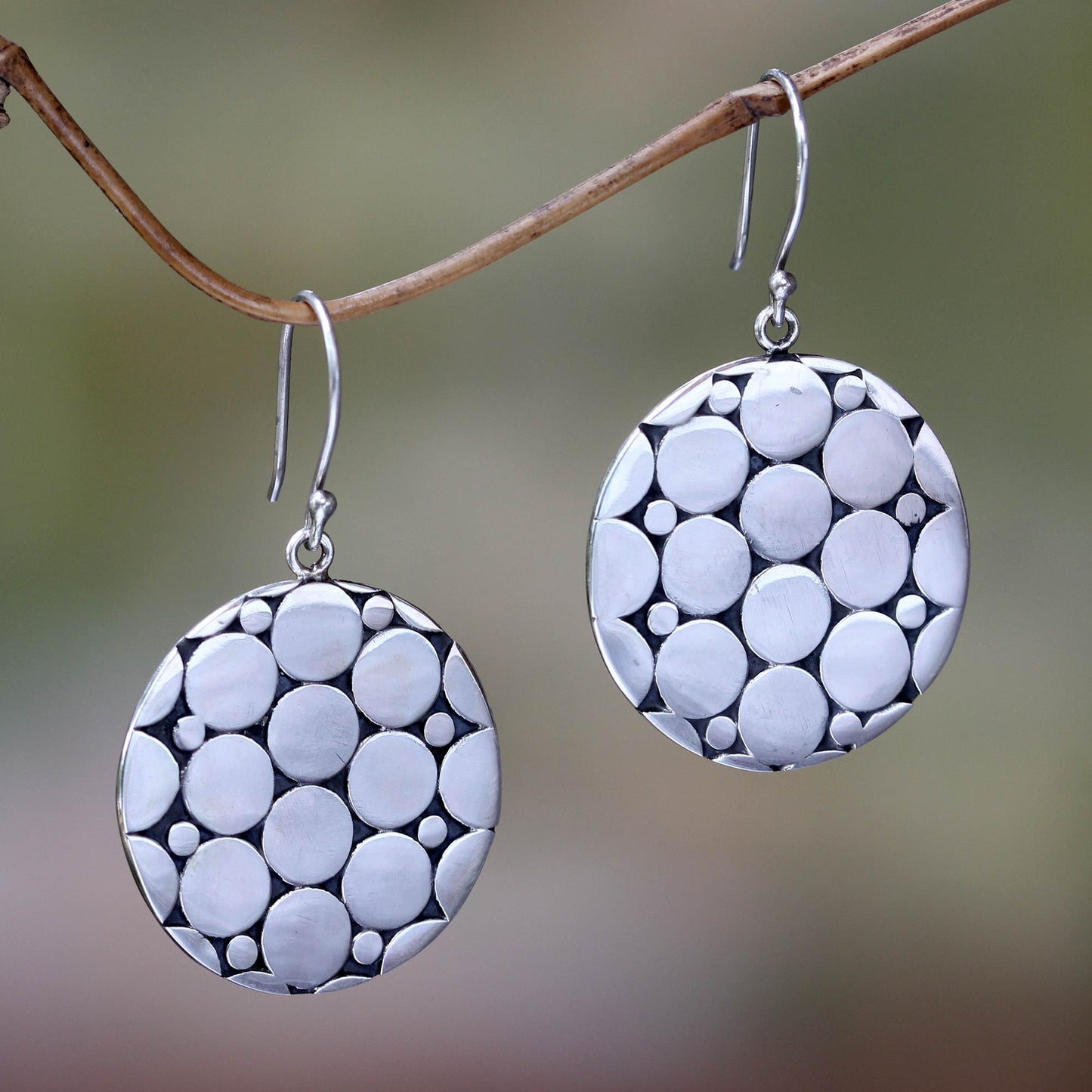 Bubbles Fair Trade Silver Earrings