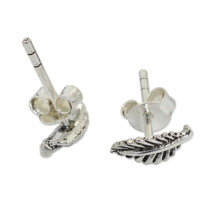 Whispering Leaves Silver Leaf Theme Earrings