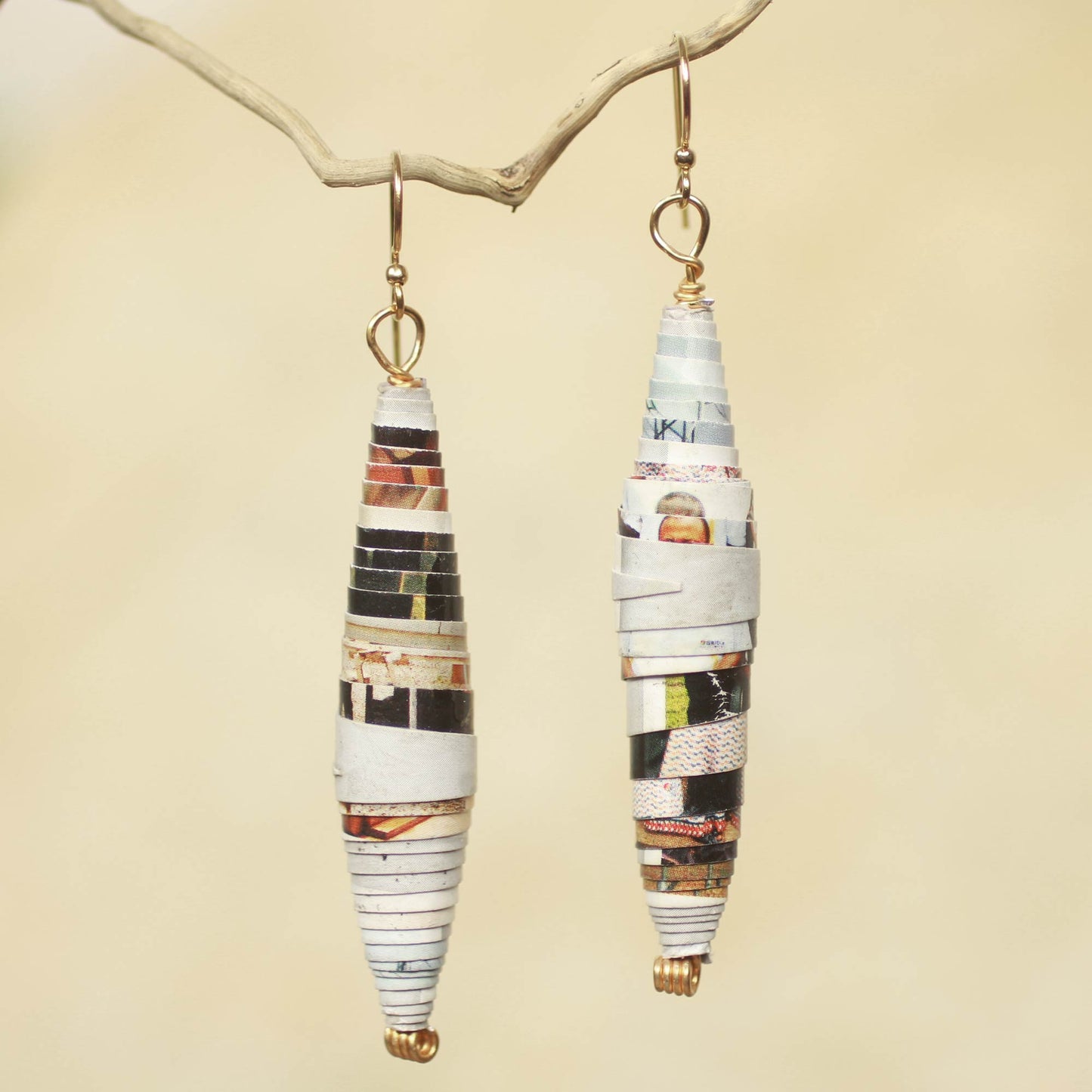 Colored Pencil Handmade Eco-Earrings