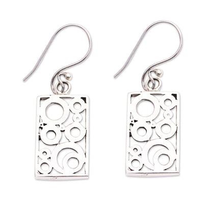 Sea Foam Sterling Silver Dangle Earrings