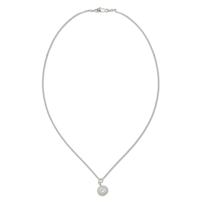 Radiant Purity White Pearl Necklace