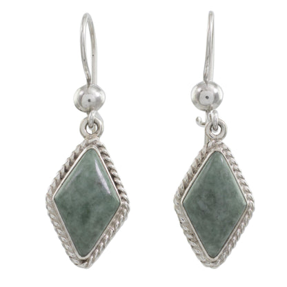 Maya Life Handcrafted Light Green Jade Earrings