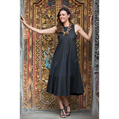 Cool in Black Cotton Dress